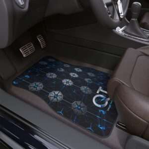 QT DRIVE INNOVATIONS - Futuristic Car Floor Mat, Stylish Auto Accessory, Perfect for Car Enthusiasts, Great Gift for Birthdays, Unique Design
