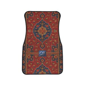 QT DRIVE INNOVATIONS ― Elegant Auto Floor Mat with Vintage Persian Design, Stylish Car Accessories, Unique Gift for Car Lovers, Road Trip Essentials