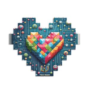 TECH READS - Building Blocks Puzzles (Heart Shape)