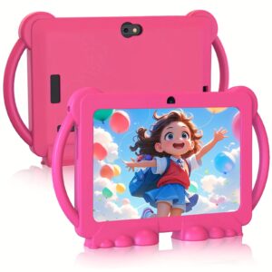 Android 13 7" Tablet: 32GB ROM, 6GB RAM. Eye protection, parental control, edu apps, dual camera, shockproof case.