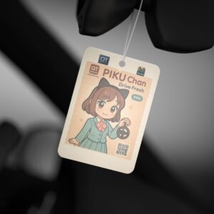 Cute Character Car Air Freshener, Piku Chan, Aromatic Accessory, Gift for Drivers, Car Decor, Kawaii Style, Scented Car Charm