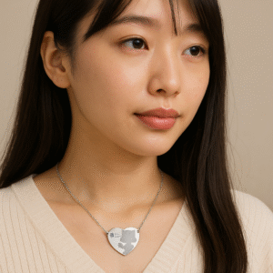 Heart Necklace with Personal Engraving | Romantic Gift for Her, Anniversary Jewelry, Mother's Day, Personalized Charm, Everyday Wear