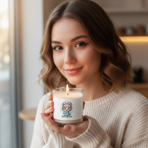 Glass jar soy wax candle - TECH READS®