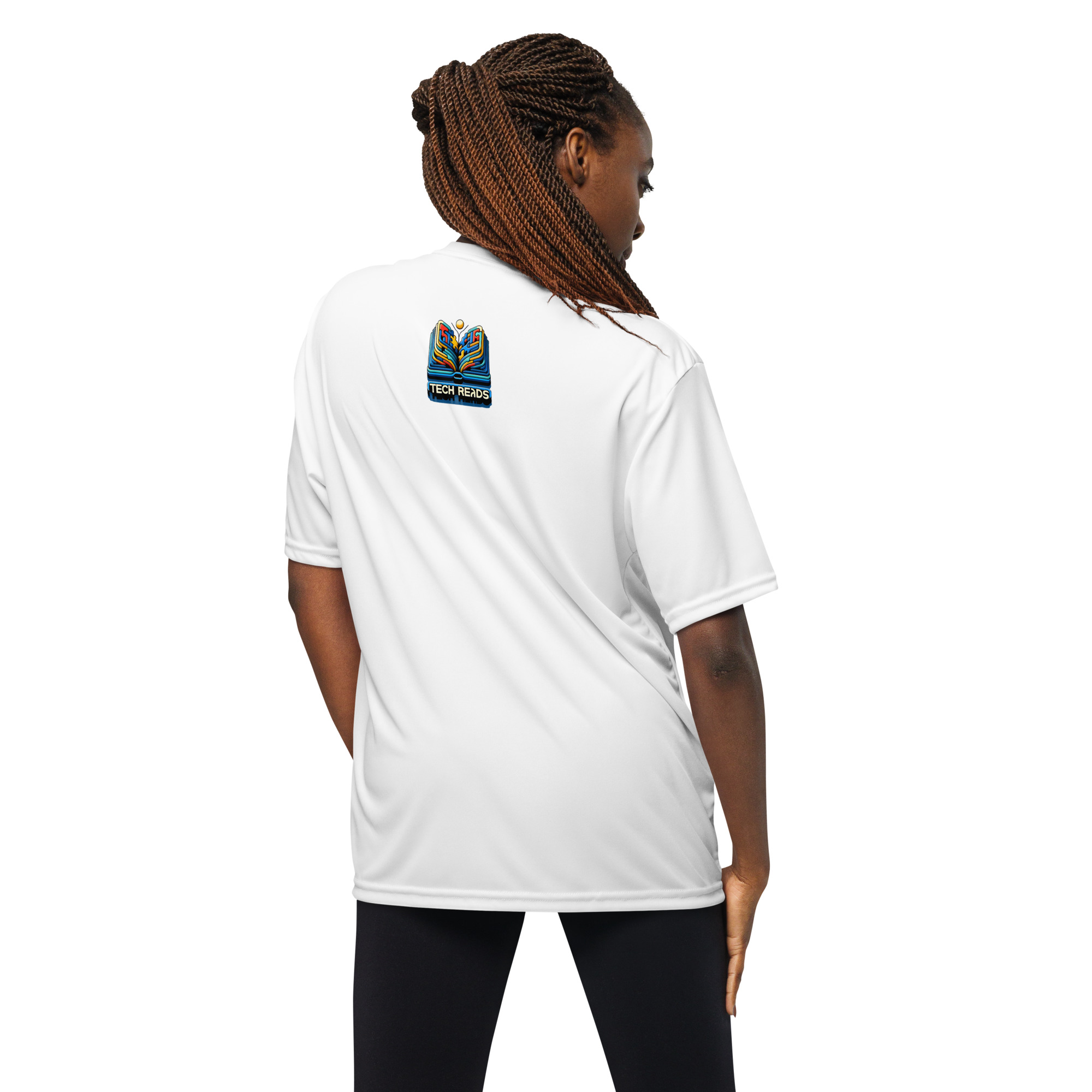 Unisex performance crew neck t-shirt -PIKU Chan X Tech Reads® - Image 4