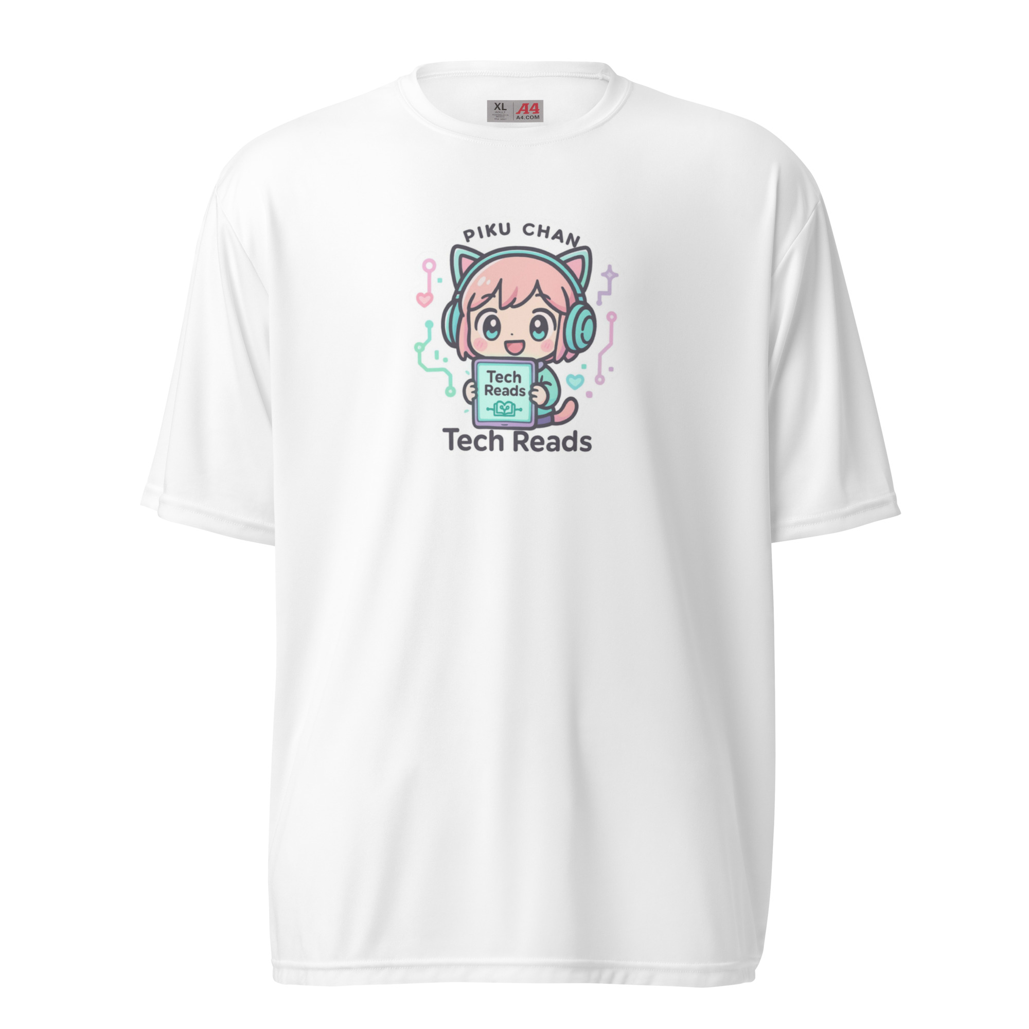 Unisex performance crew neck t-shirt -PIKU Chan X Tech Reads®