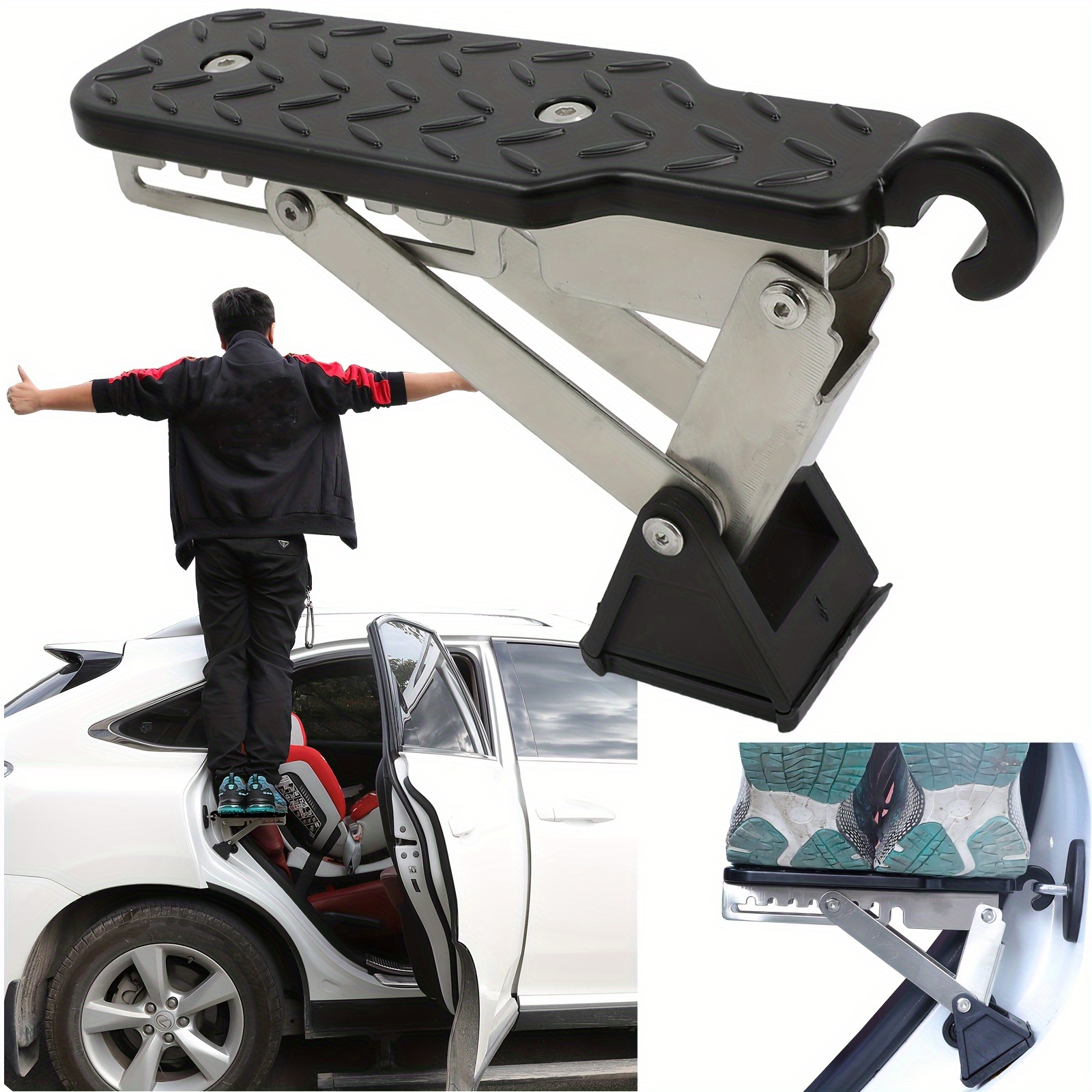 Universal Steps Door Steps, 7 Angles Extra Long Door Steps For Car Roof Access, Two ...